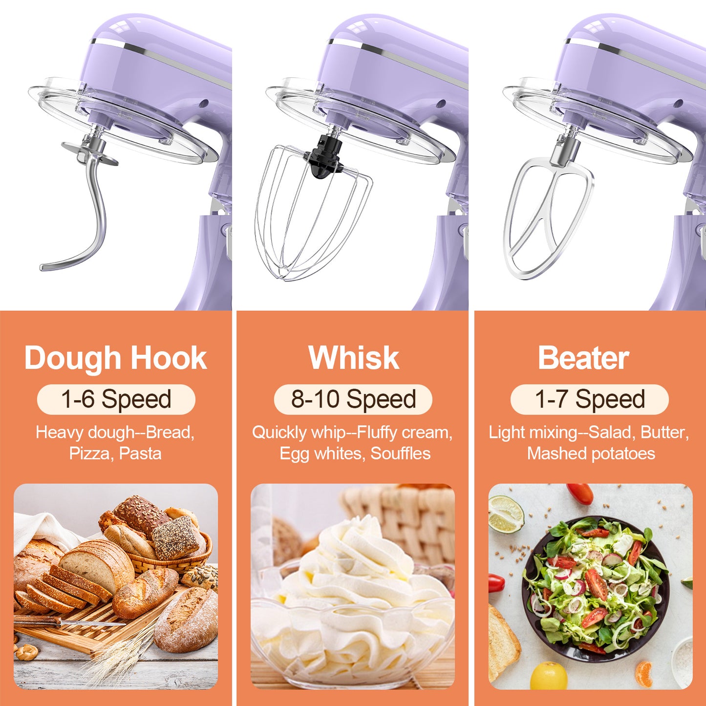 3-IN-1, 6.5 Electric Stand Mixer