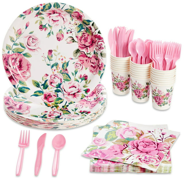 144 Piece Vintage Style Party Supplies