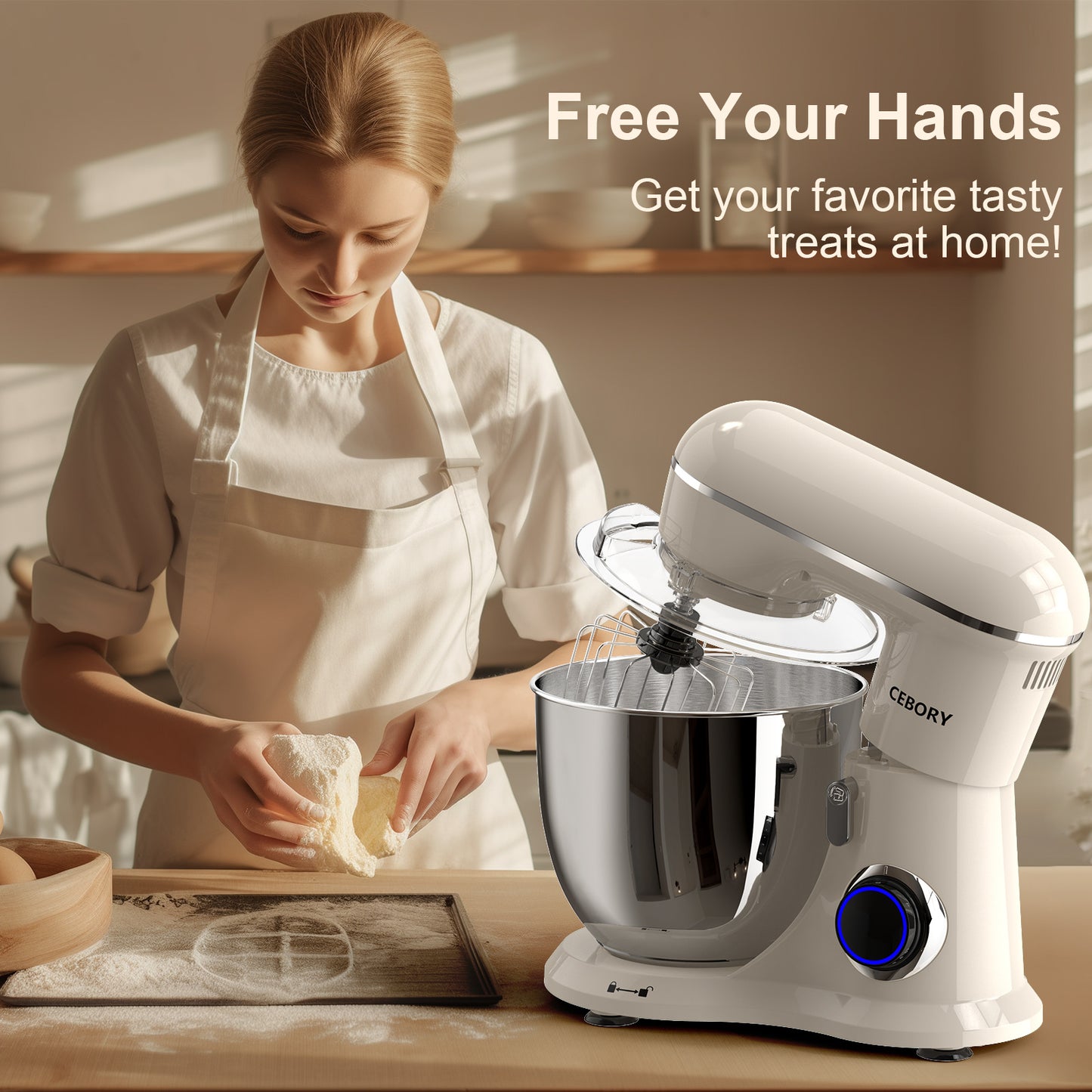 3-IN- 1, 6.5Q Electric Stand Mixer