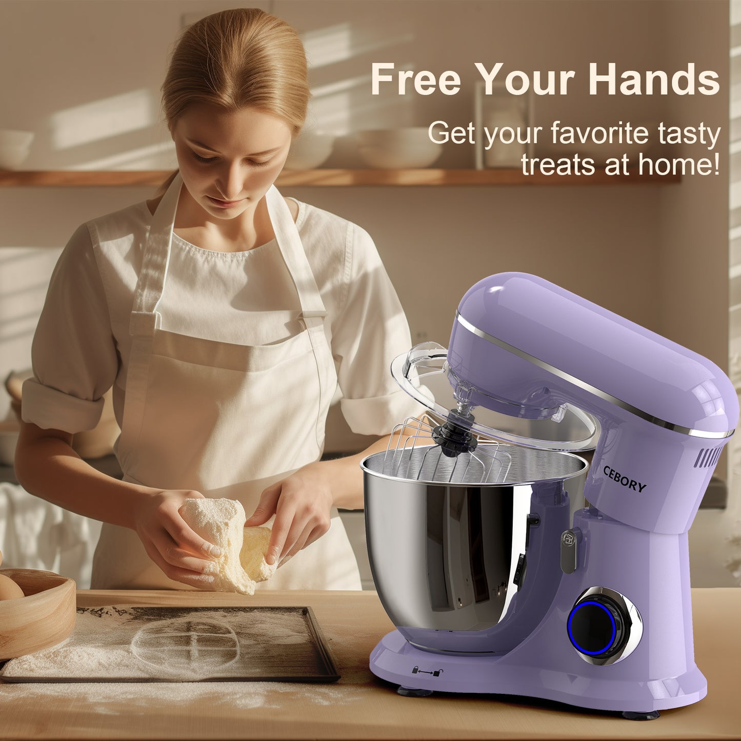 3-IN-1, 6.5 Electric Stand Mixer