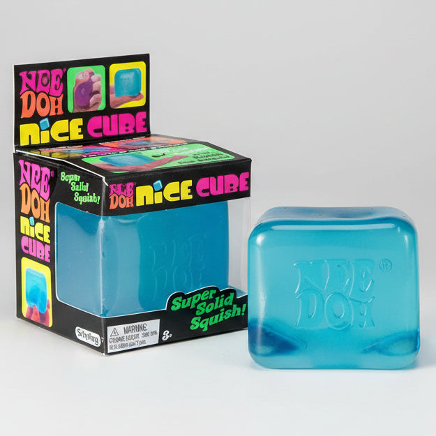 Nee-Doh Nice Cube Super Solid Squish: Blue Cube