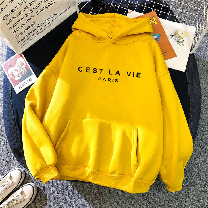 C'EST LA VIE Women's Hooded Sweater