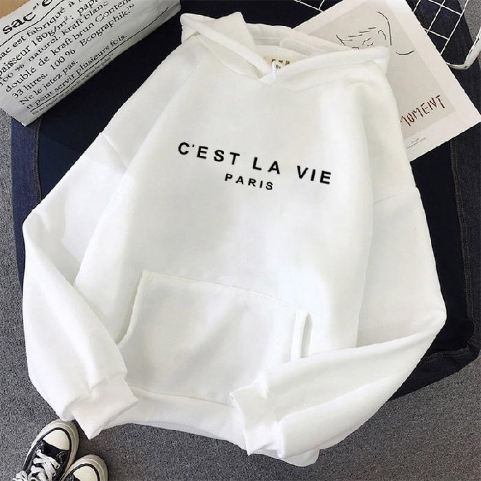 C'EST LA VIE Women's Hooded Sweater