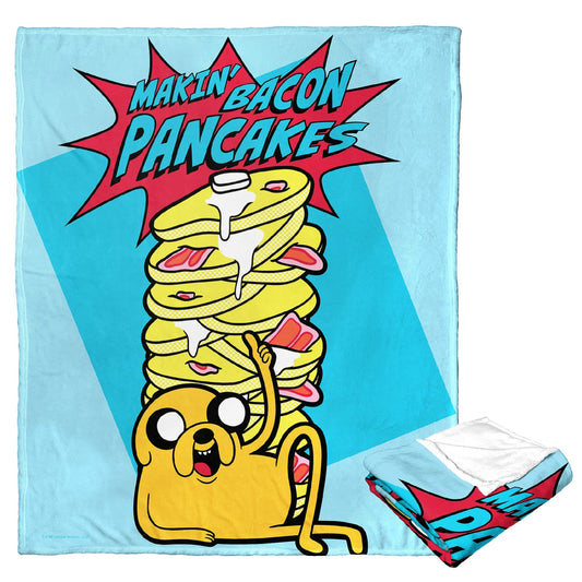 Adventure Time Silk Touch Throw Blanket, 50" x 60", Makin Bacon Pancakes