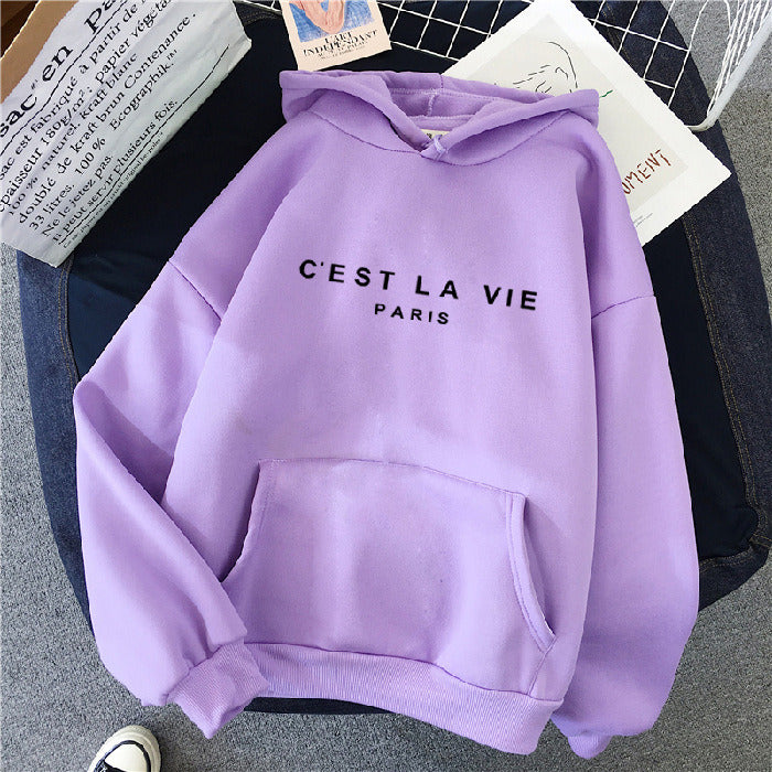 C'EST LA VIE Women's Hooded Sweater