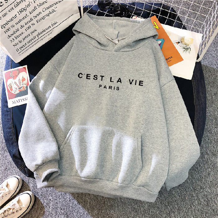 C'EST LA VIE Women's Hooded Sweater