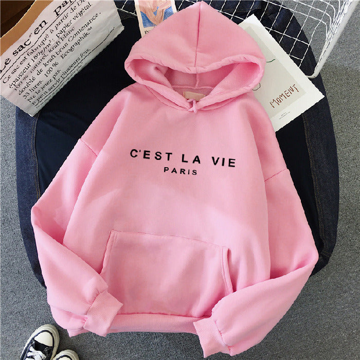 C'EST LA VIE Women's Hooded Sweater