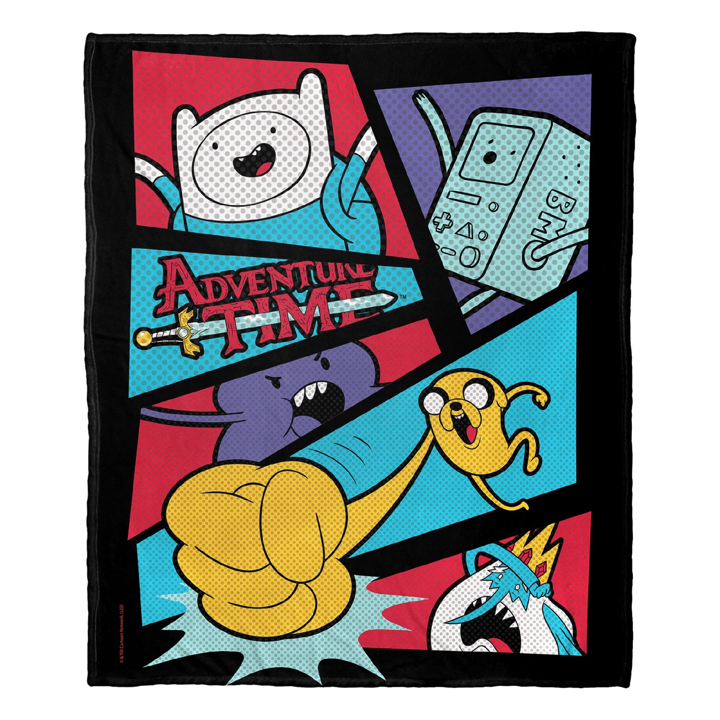 Adventure Time Silk Touch Throw Blanket, 50" x 60", Adventure Comic